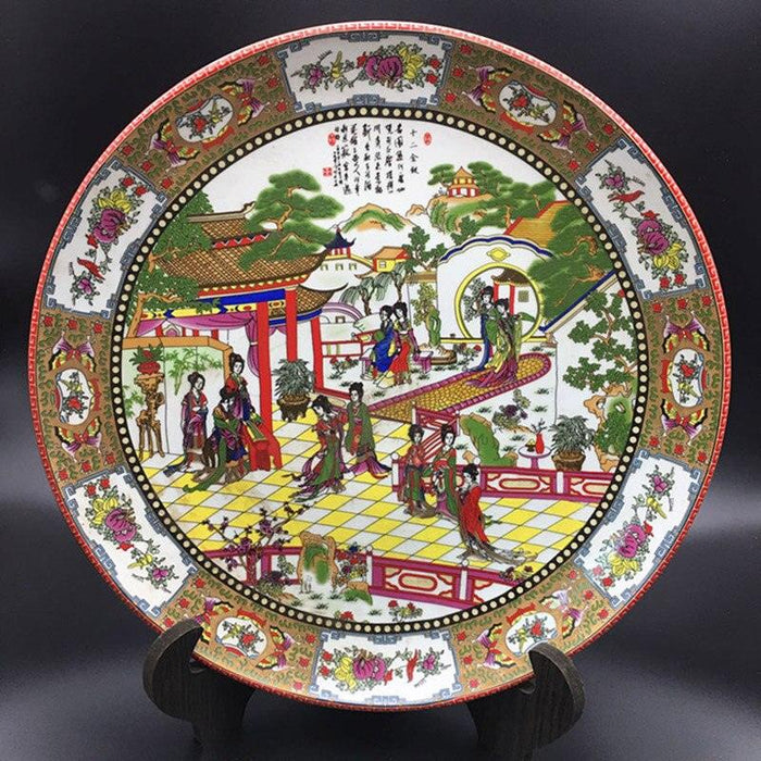 Imperial Elegance: Red Mansions Inspired Chinese Porcelain Dining Set