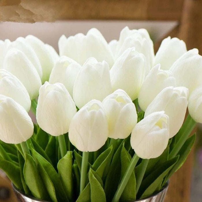 31-Piece Elegant Artificial Tulip Flower Bouquet - Enhance Your Special Occasions