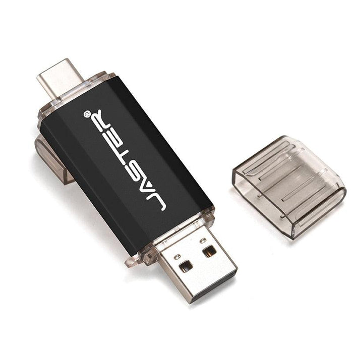 Premium 2-in-1 Type-C USB Flash Drive - Golden Metal Design with High-Speed Data Transfer and Enhanced Security