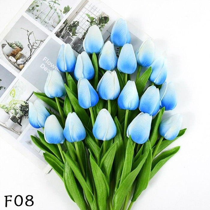 31-Piece Elegant Artificial Tulip Flower Bouquet - Enhance Your Special Occasions