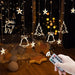 Twinkling LED Star Lamp Curtain Garland Fairy String Lights for Magical Festive Ambiance