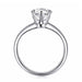 Luxurious 18K White Gold Plated Lab Diamond Women's Ring - Perfect for Special Occasions