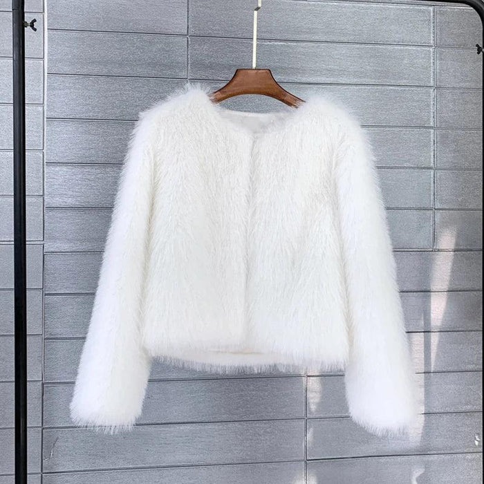 Elegant Creamy White Fur Jacket: The Ultimate Winter Fashion Statement