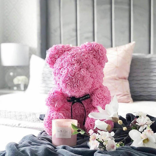 Everlasting Love Rose Bear Doll: Romantic Artificial Flower Gift for Eternal Affection