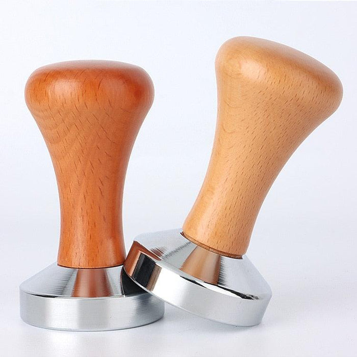 Elevate Espresso Crafting with Stylish Wood Handle Coffee Tamper