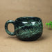 Natural Magnetic Stone Green Jade Teacup Mug for Balanced Wellbeing