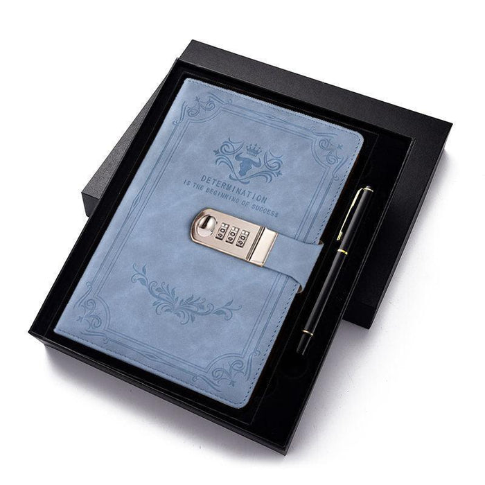 Vintage Elegance: A5 Retro Password Book with Lockable Design