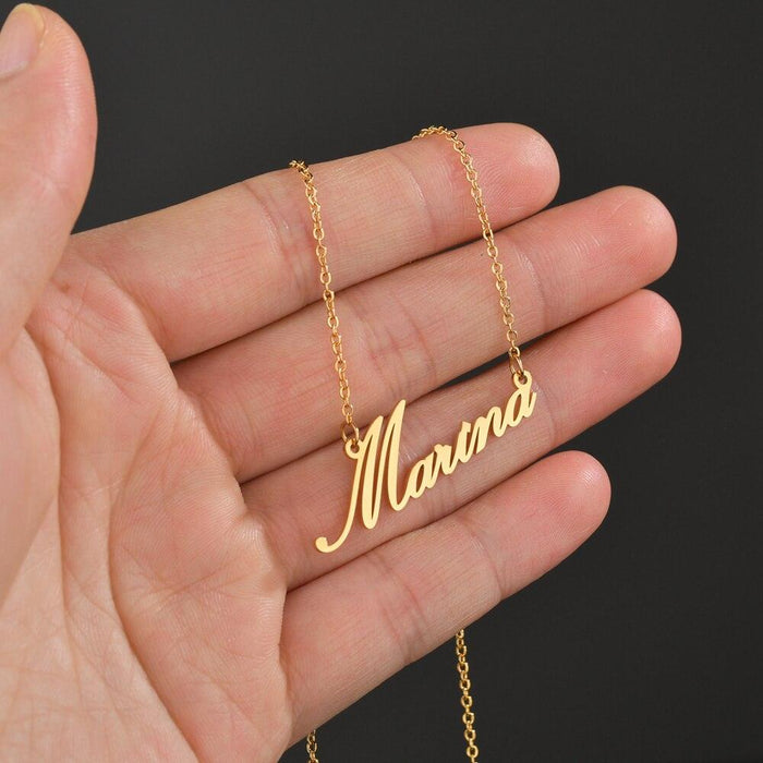 Personalized Gold Stainless Steel Choker Necklace - Stylish Women's Accessory