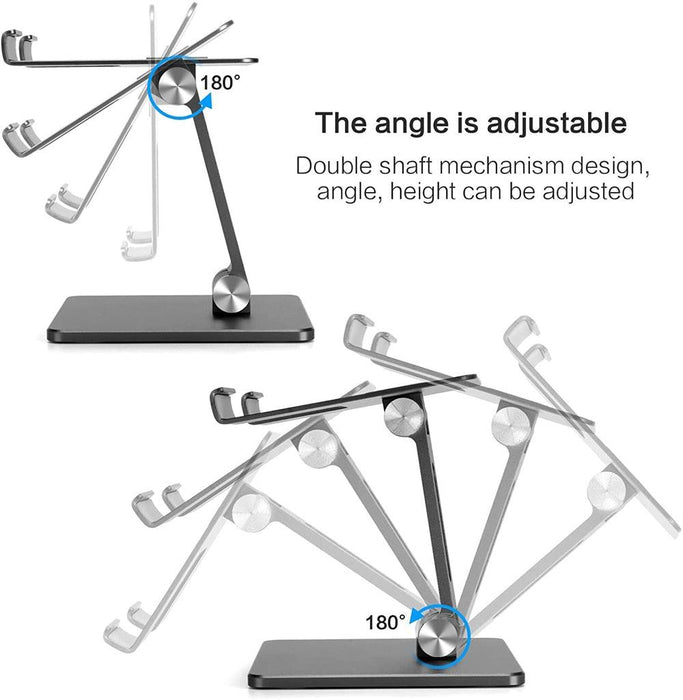 Adjustable Ergonomic Metal Stand for Phones and Tablets - Optimize Your Device Interaction