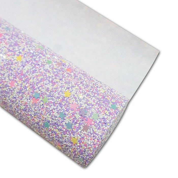 Sparkling Purple Chunky Glitter Fabric Roll - Must-Have for Creative DIY Projects