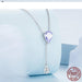 Elegant Purple Zircon Lily of the Valley Pendant Necklace in Sterling Silver with Adjustable Chain