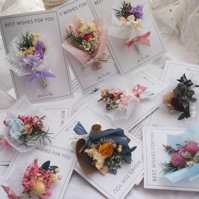 Delightful Miniature Dried Flower Arrangement for Home Decor and Gifting