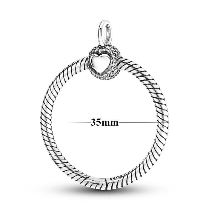 925 Silver Minimalist O Pendant Necklace - Personalized Jewelry Gift for Women