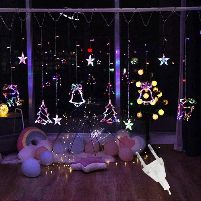 Twinkling LED Star Lamp Curtain Garland Fairy String Lights for Magical Festive Ambiance