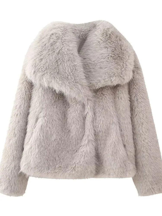 Elegant Creamy White Fur Jacket: The Ultimate Winter Fashion Statement