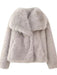 Elegant Creamy White Fur Jacket: The Ultimate Winter Fashion Statement