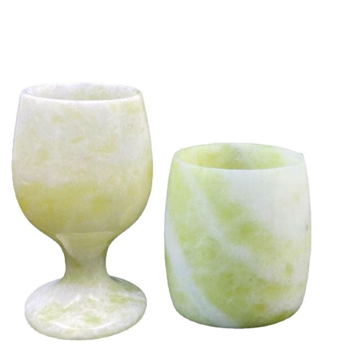Elevate Your Tea Time with Hand-Carved Chinese Green Jade Stone Tea Cup Set
