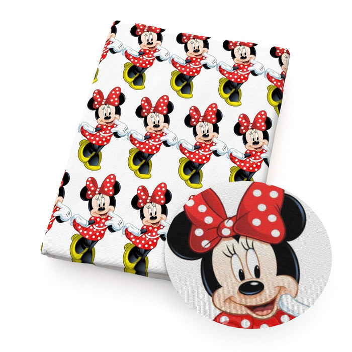 Elegant Minnie Mouse Faux Leather Crafting Sheet - Transform Your Projects