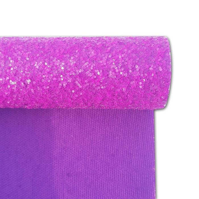 Sparkling Purple Chunky Glitter Fabric Roll - Must-Have for Creative DIY Projects