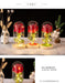 Elegant Simulated Rose Glass Cloche - Sophisticated Accent for a Refined Home