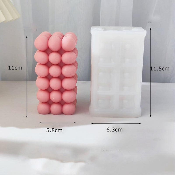 Magic Bubble Ball and Cube Silicone Candle Making Mold - Creative Candle Crafting Kit