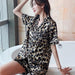 Sleek Leopard Pattern Cozy Lounge Ensemble: Stylish Comfort for Today’s Woman