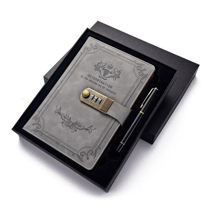 Vintage Elegance: A5 Retro Password Book with Lockable Design