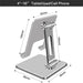 Adjustable Ergonomic Metal Stand for Phones and Tablets - Optimize Your Device Interaction