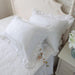 Elegant Ivory Ruffled Waterproof Faux Suede Pillowcase Collection