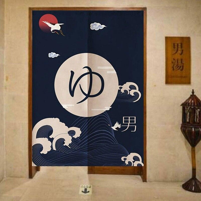 Elegant Japanese Polyester Door Curtain for Stylish Space Enhancement