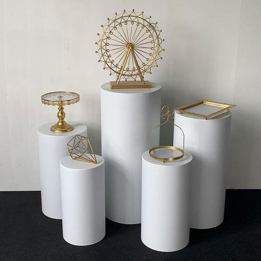 Sophisticated Round Iron Pedestal Display Collection with Custom Size Options