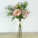 Sophisticated Silk Floral Bouquet with Roses and Baby's Breath for Elegant Decor