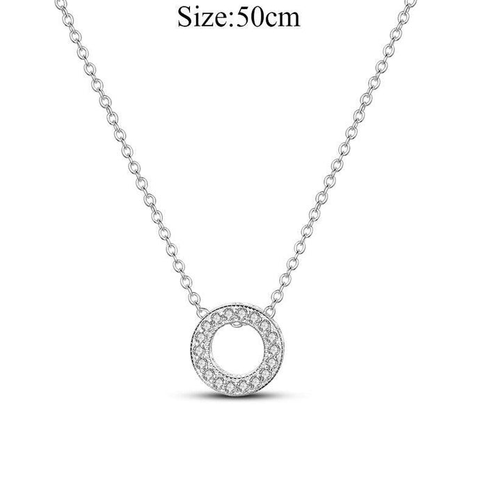 Chic Personalized 925 Silver O Pendant Necklace for Women - Minimalist Jewelry Must-Have