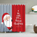 Festive Christmas Shower Curtain Set with Santa and Snowman Designs