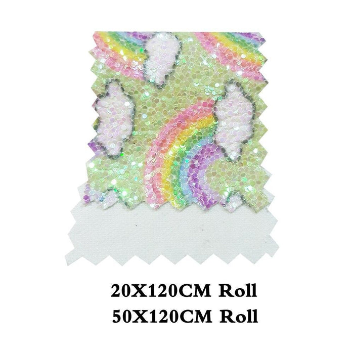 Glittering Rainbow Faux Leather Crafting Roll - Ignite Your Imagination with a Splash of Color