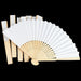 White Bamboo Handheld Fans - Bulk Pack of 10/20 Elegant White Foldable Paper Fans