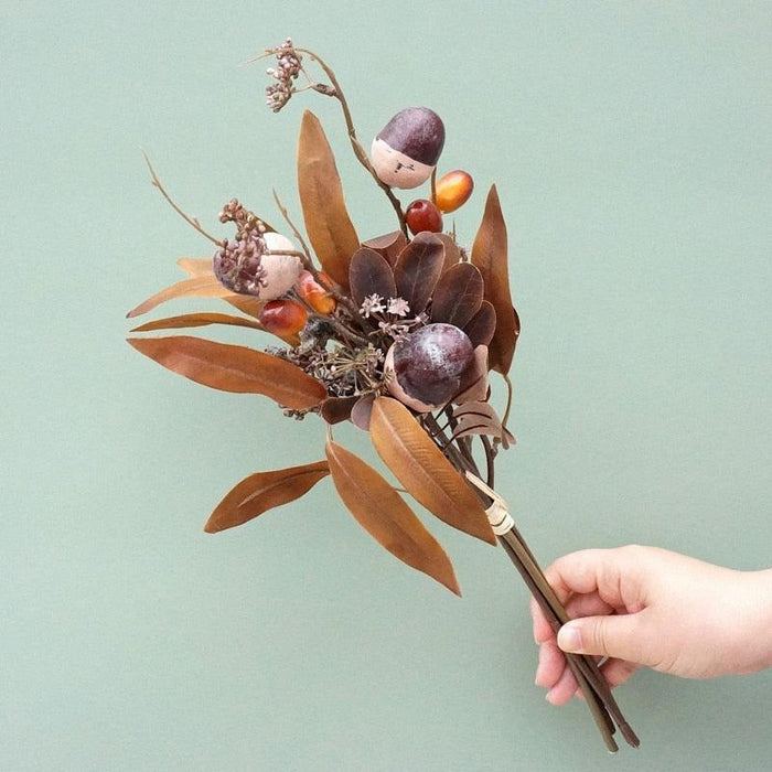 Charming Acorn Cluster Floral Arrangement for Autumn Home and Event Decor