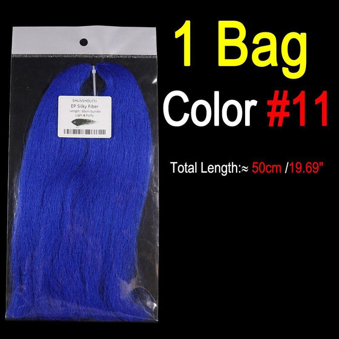 EP Translucent Silky Fiber Fly Tying Material - Premium Synthetic Hair for Lifelike Fly Patterns