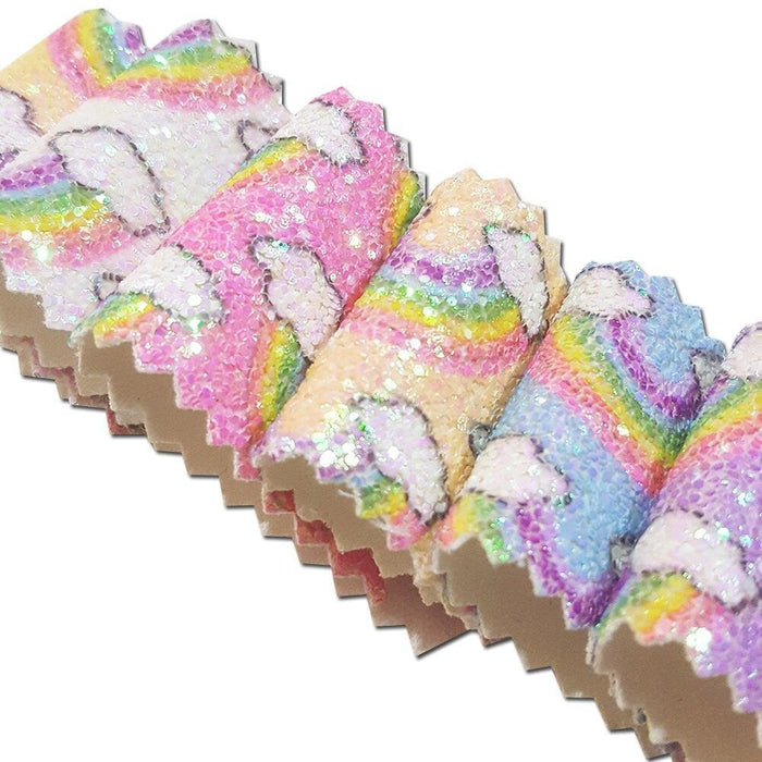 Glittering Rainbow Faux Leather Crafting Roll - Ignite Your Imagination with a Splash of Color