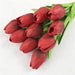 Elegant Set of 10 Real Touch Tulip Artificial Flowers - Ideal for Wedding and Home Decoration