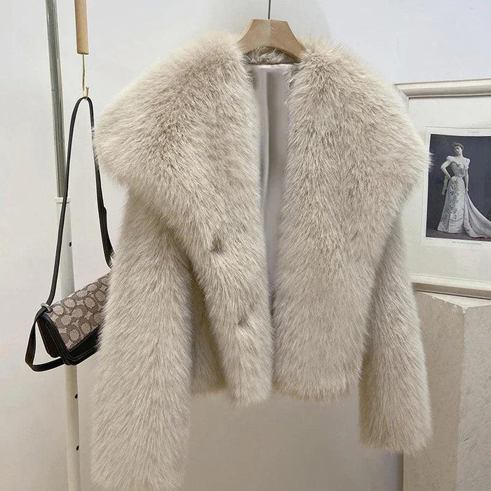 Elegant Creamy White Fur Jacket: The Ultimate Winter Fashion Statement