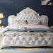 Regal Morocco Dream Leather Bed - European Opulence & Morocco Charm