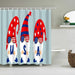 Festive Christmas Shower Curtain Set with Santa and Snowman Designs