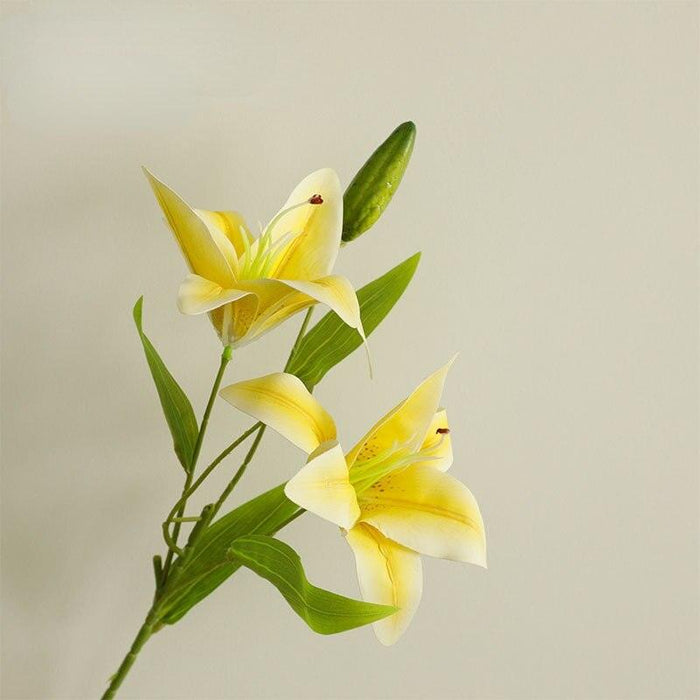 Opulent Lily and Bud Silk Floral Masterpiece