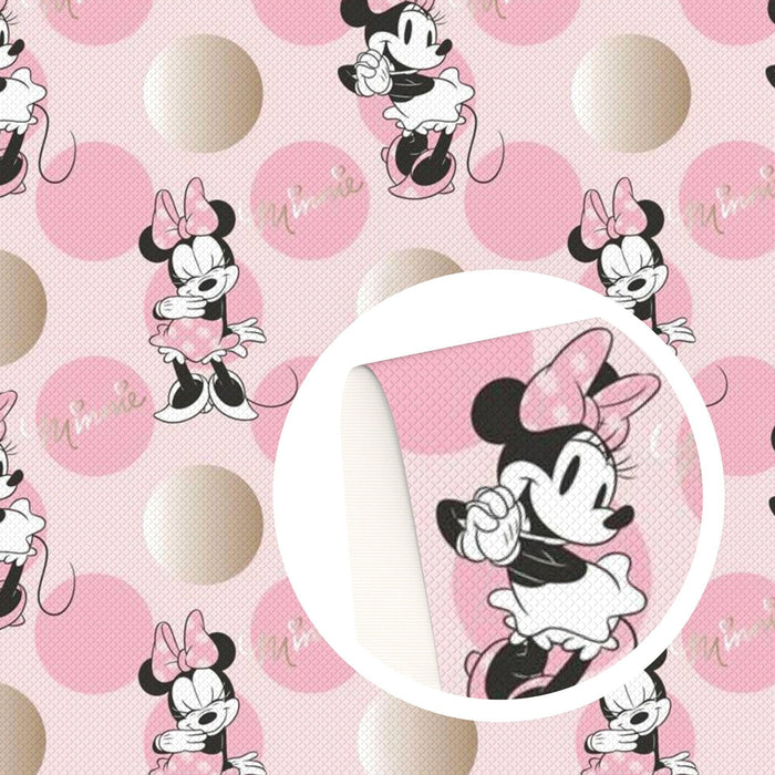 Elegant Minnie Mouse Faux Leather Crafting Sheet - Transform Your Projects