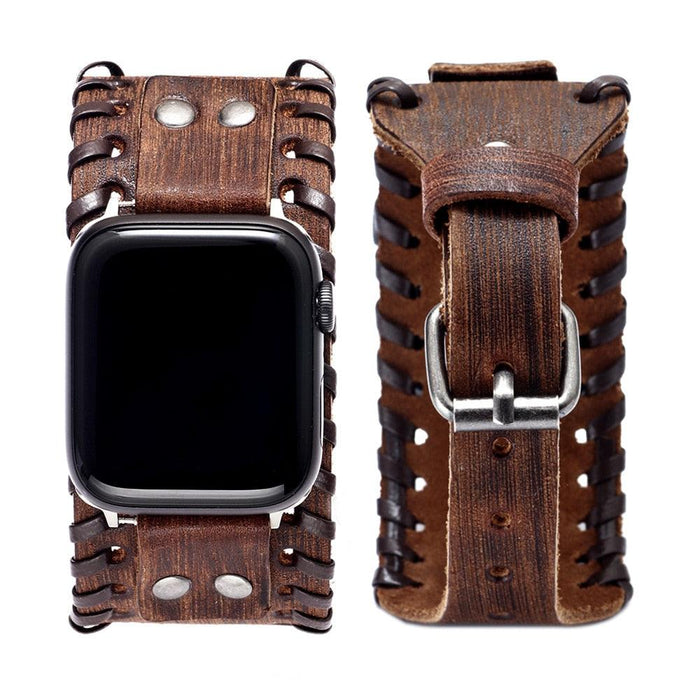 Timeless Calf Leather Apple Watch Band - Classic Vintage Charm