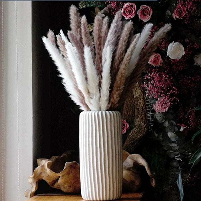 Luxurious Small Pampas Grass Dried Flower Set for Chic Home Decor