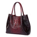 Luxurious Crocodile Pattern Leather Tote Bag for Stylish Women