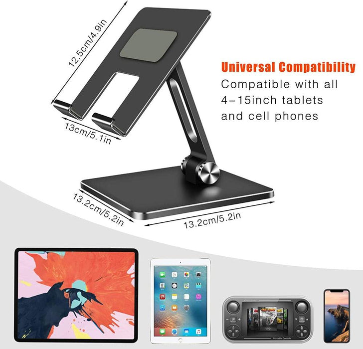 Adjustable Ergonomic Metal Stand for Phones and Tablets - Optimize Your Device Interaction