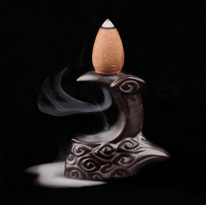 Dragon Harmony Backflow Incense Burner for Zen Spaces in Home & Office